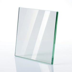 Clear toughened glass shelf with polished edges