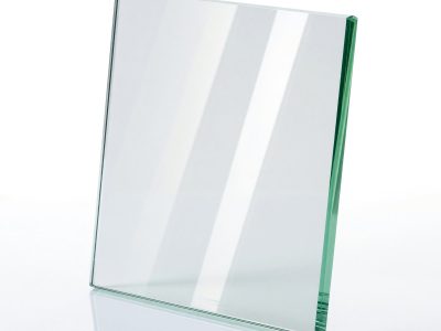 Clear toughened glass shelf with polished edges